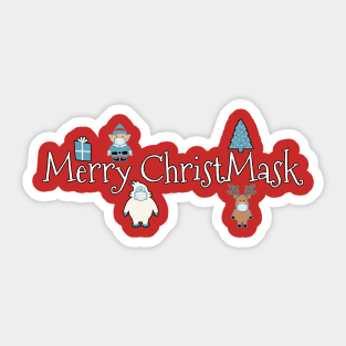 Merry ChristMask Sticker